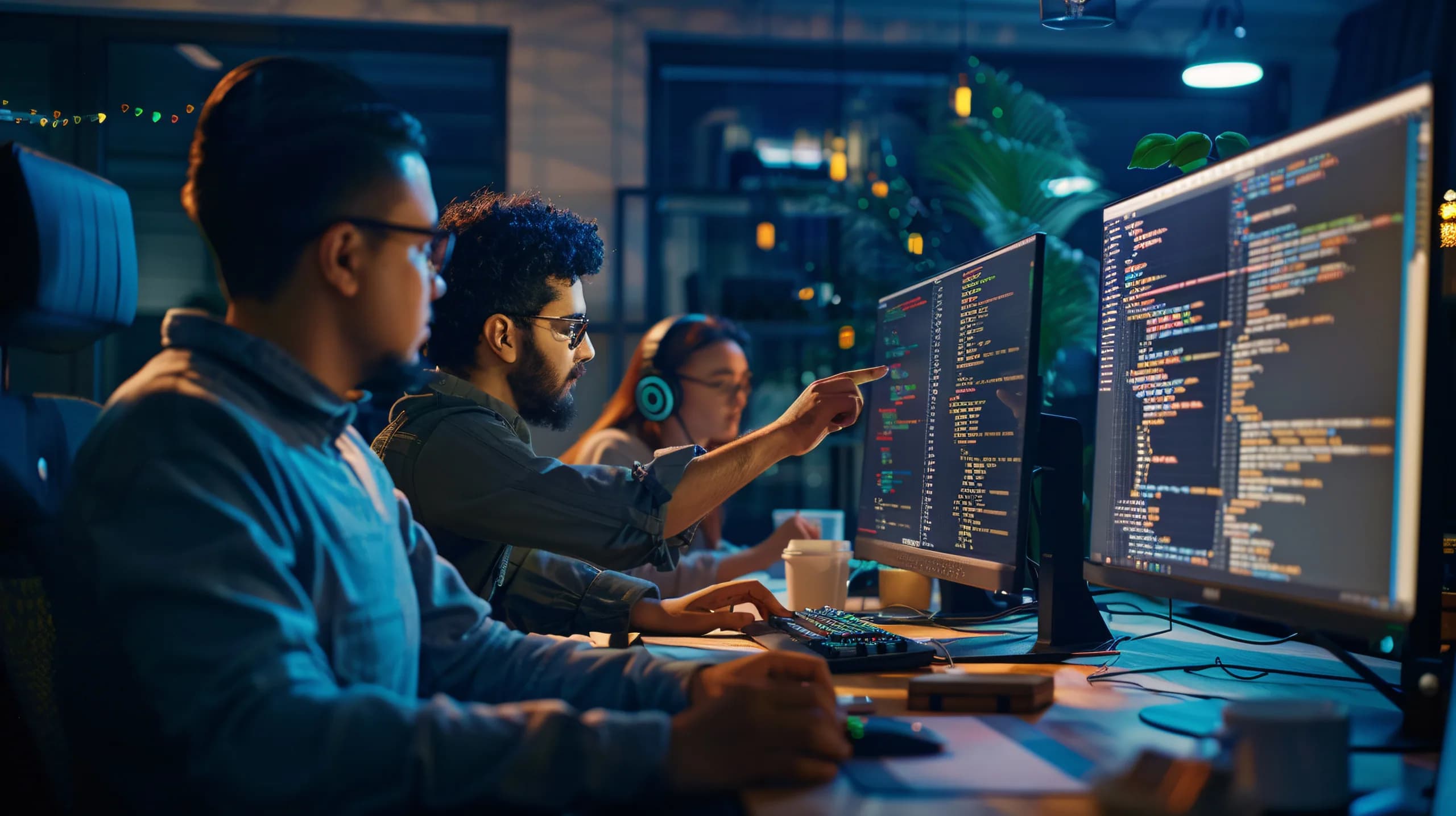 A team testing a shipped client application together