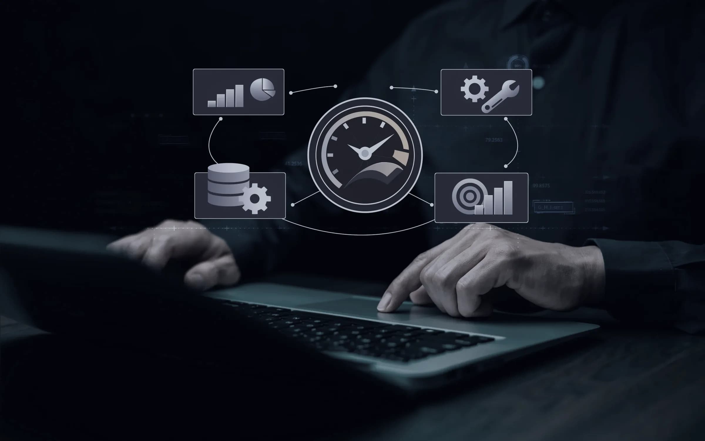 An evaluation dashboard scoring model outputs against a golden set